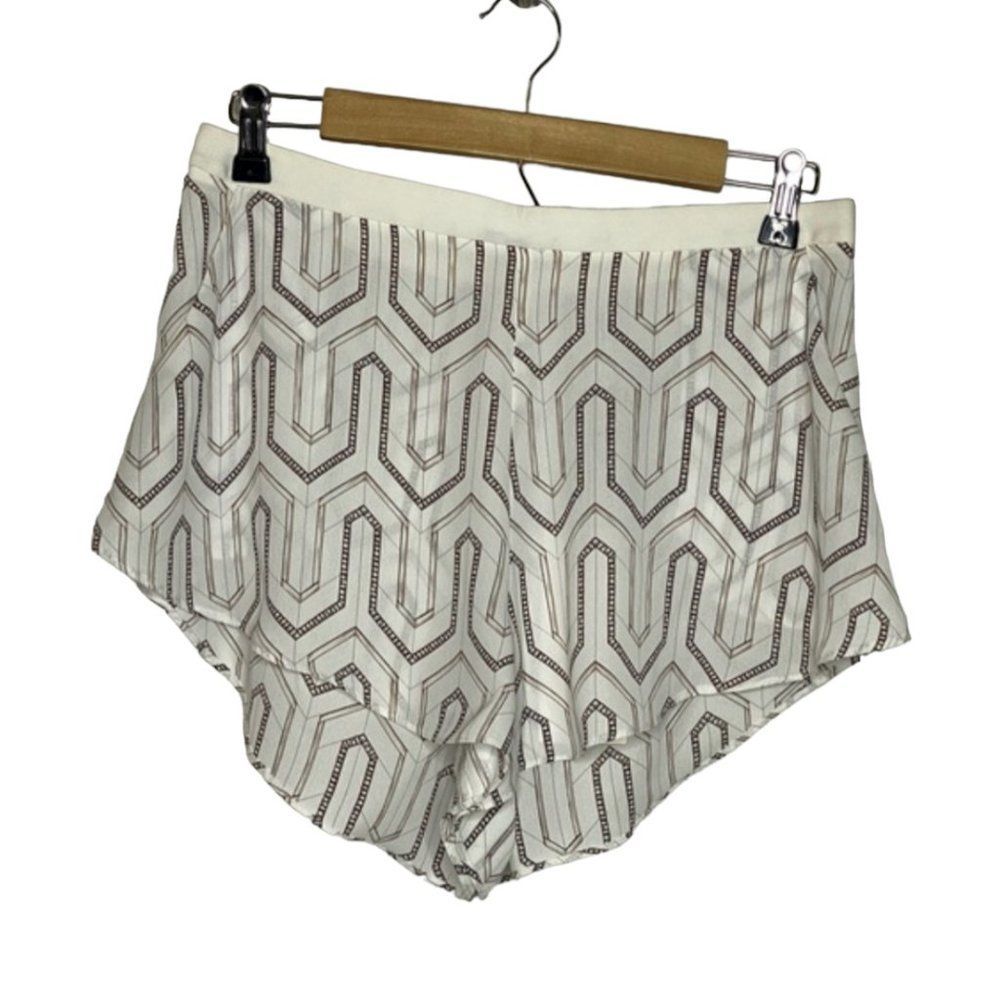 Bec & Bridge Prometheus Sheer White Brown Shorts